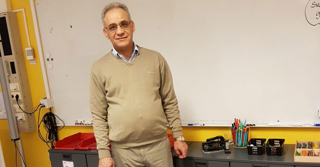 Majed i klassrummet